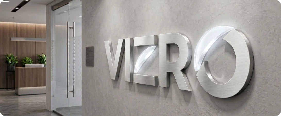 Vizro office signage
